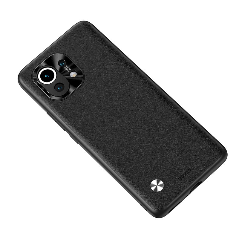 Étui en cuir uni en alliage pour Xiaomi 11