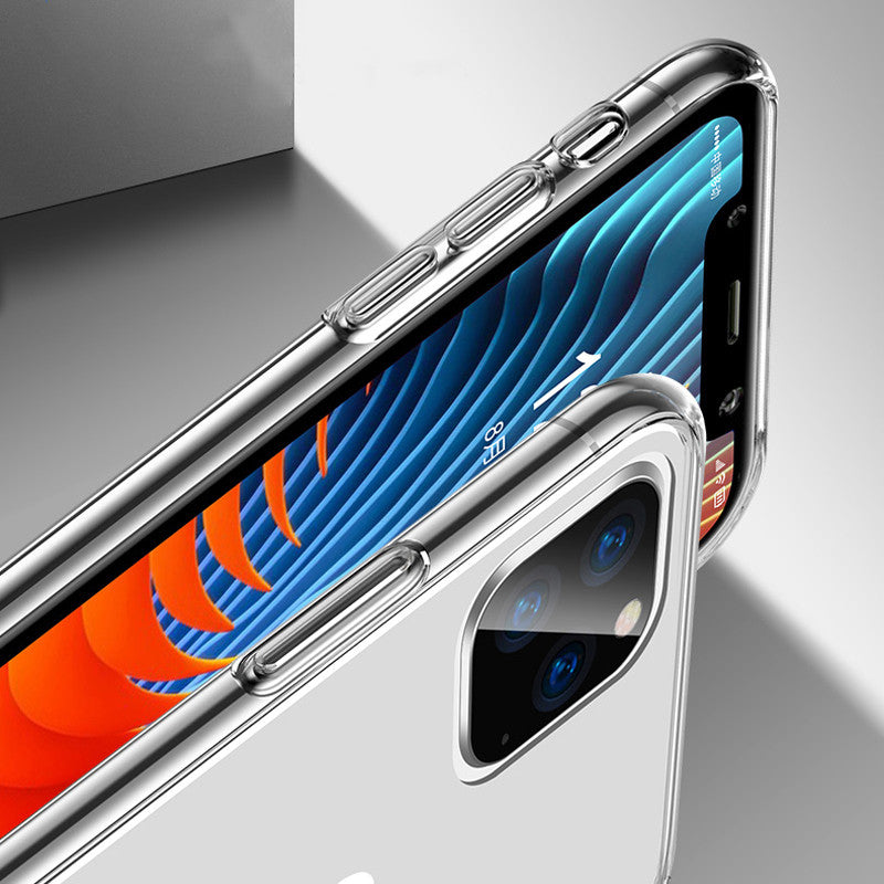 Étui de téléphone ultra-mince en silicone transparent résistant aux éclaboussures