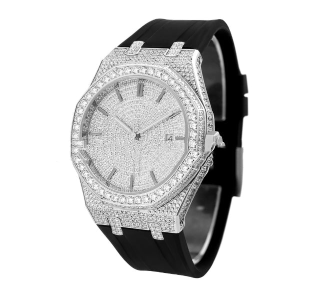 Montre Homme Moissanite Automatique European and American Mechanical Steel Belt