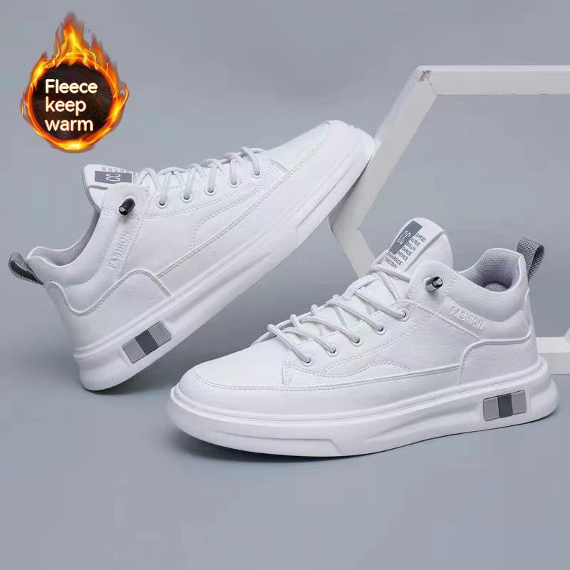 Chaussures pour hommes polyvalentes de sport doublées de polaires Épaisseurs de chaussures pour hommes Tout-match Casual Sneakers