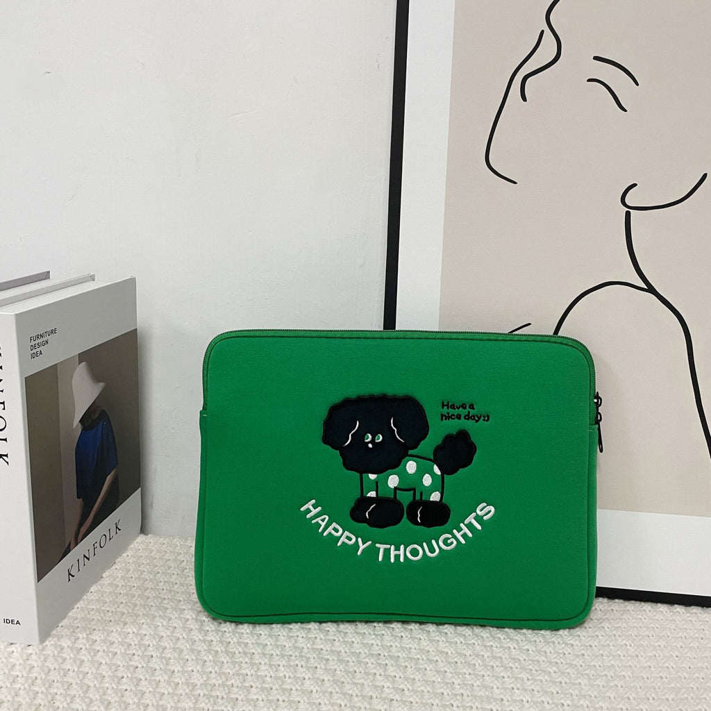 Sac de liner d'ordinateur pour ordinateur brodé mignon