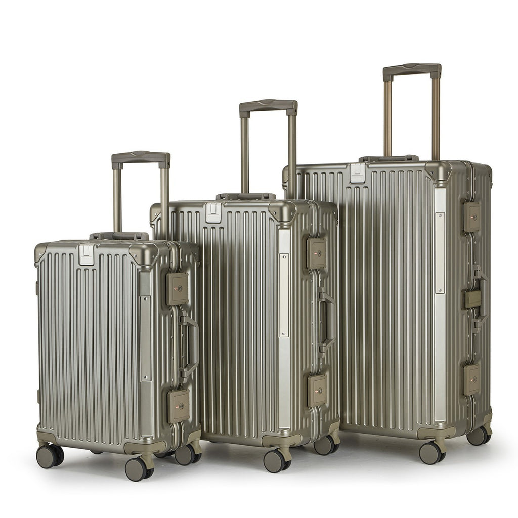 Valise de roulement en aluminium de grande capacité pour voyages d'affaires