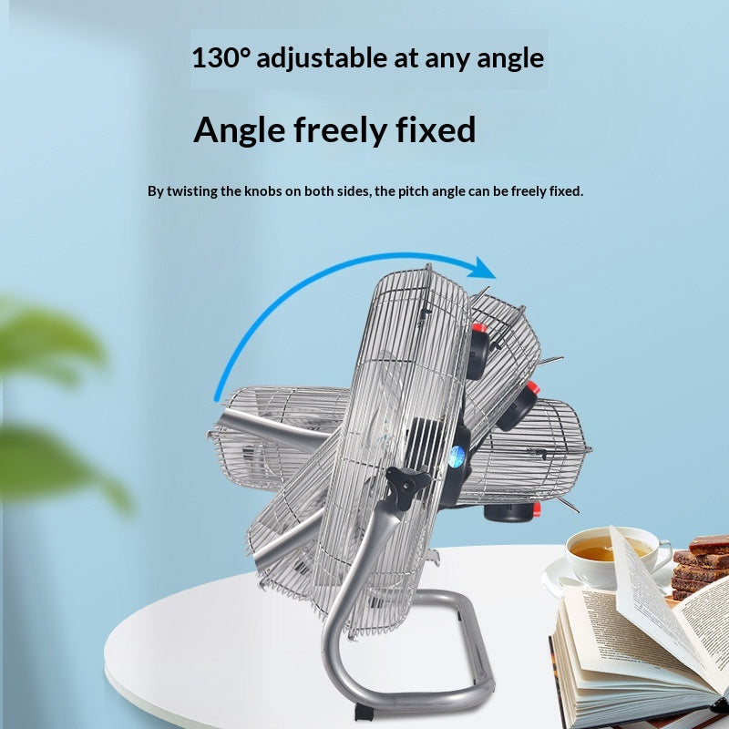 Silent High-Power Electric Floor Fan for Households