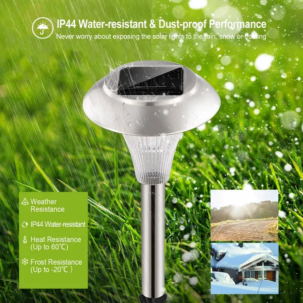 4Packs Solar Garden Lights Outdoor IP44 Waterproof Solar Pathway Lights Color Changing Lan