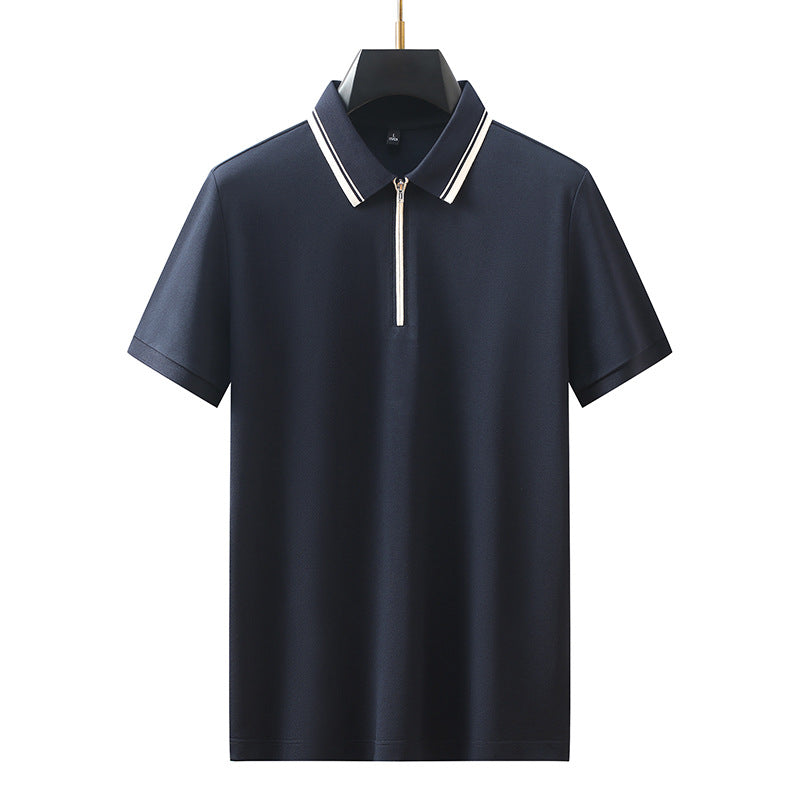 Polo manches courtes homme avec un col tournant