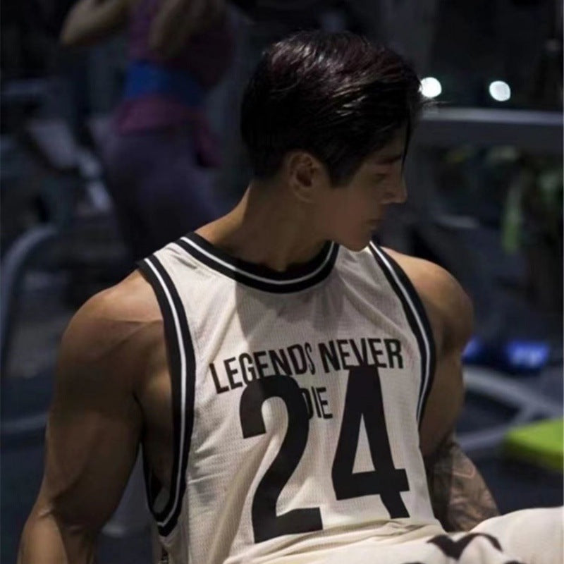 Sports à séchage rapide Vest Summer Elastic American Basketball Training No 24 Jersey Vest