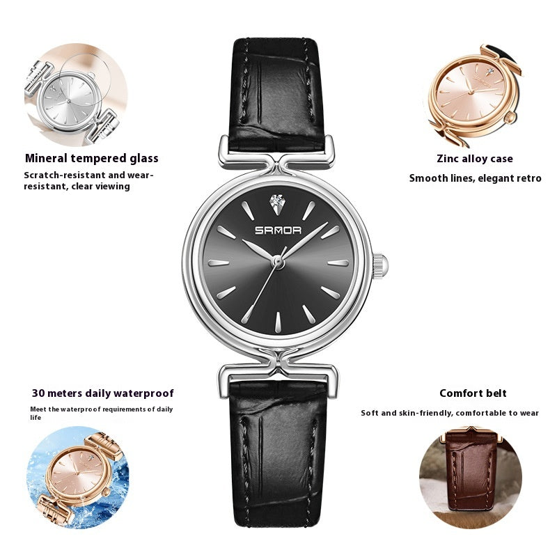 Montre en mailles rétro pour femmes