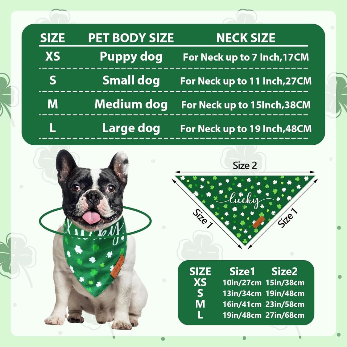 Bandanas de chien de St. Patrick