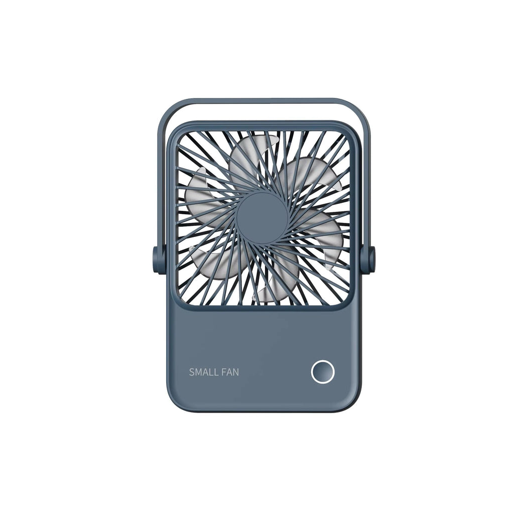 Ventilateur USB bleu marine 3 vitesses faible bruit 1200-2000mAh Rechargeable 3-6H Durée pour Office Hom