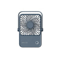 Ventilateur USB bleu marine 3 vitesses faible bruit 1200-2000mAh Rechargeable 3-6H Durée pour Office Hom