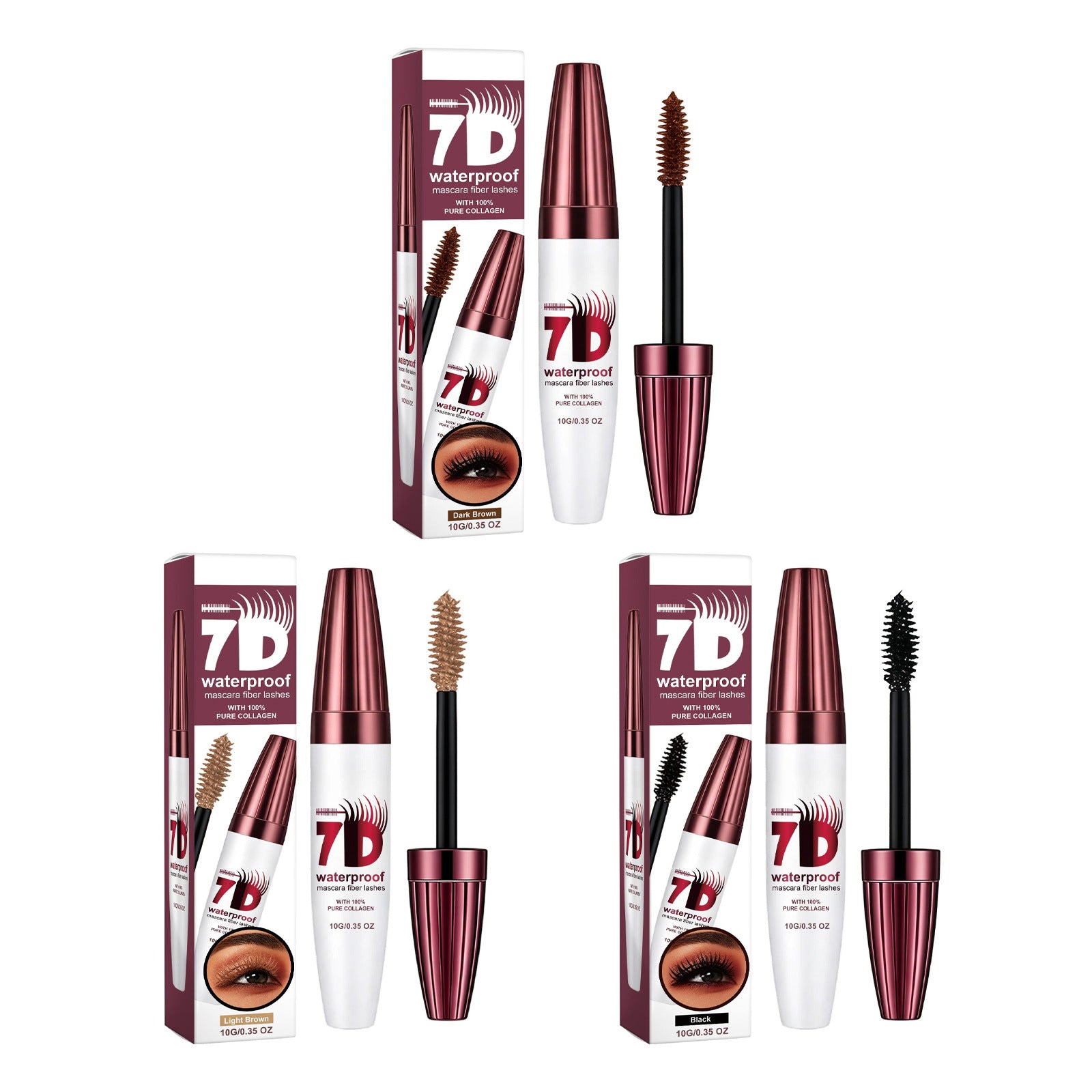 Série de mascaras tridimensionnelles épaisses Une variété de maquillage de couleur lisse