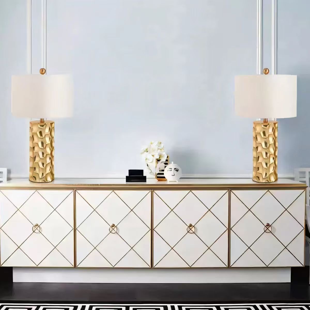 Lampe de table minimaliste de style américain Design de résine créative pour les hôtels