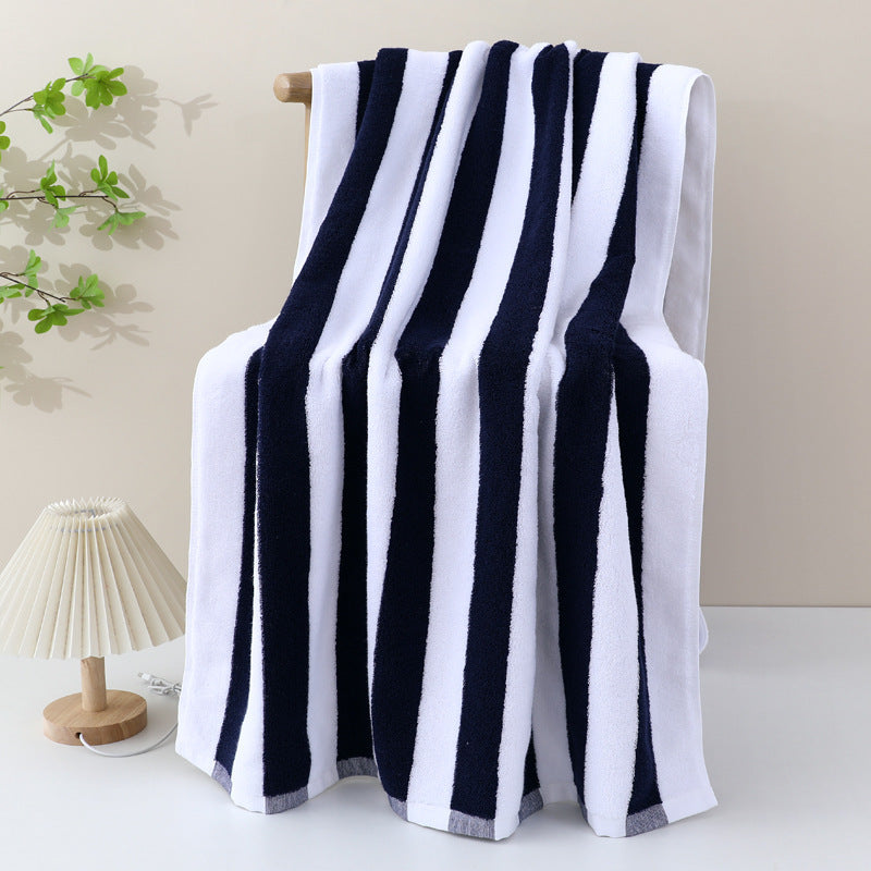 Extra grand teint en fil de coton rayé serviette de plage pour la plage ou la natation