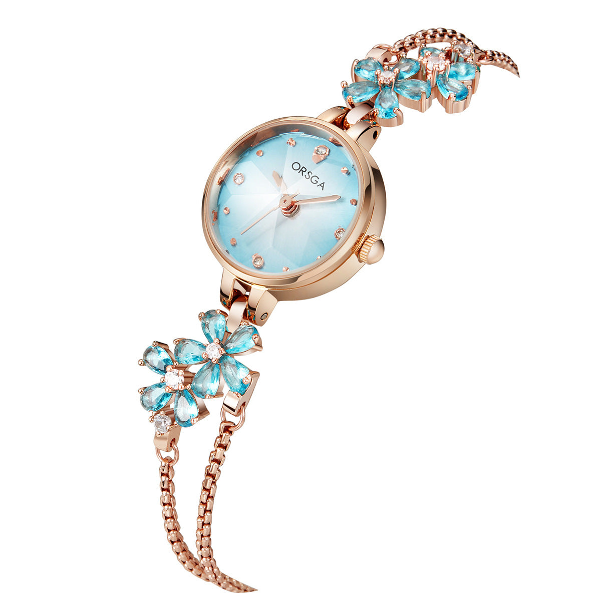 Femmes Exquise bracelet incrusté de diamants montre