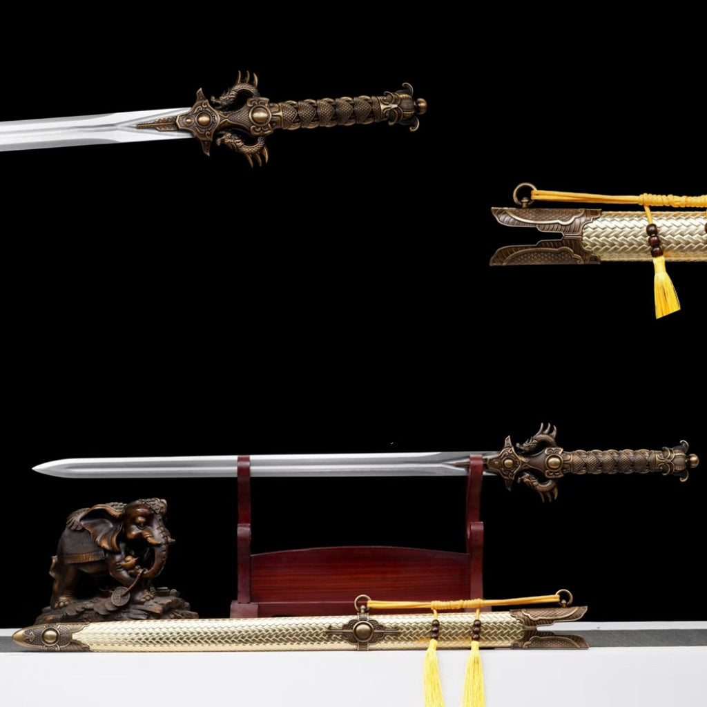 Long Dragon Empereur Épée Long-Style Ancienne Épée Han-Style Épée Intégrée Manga forgée