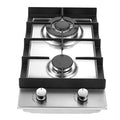 2-Burners Cuisinière à gaz 12 en acier inoxydable Eascookchef NG/LPG convertible