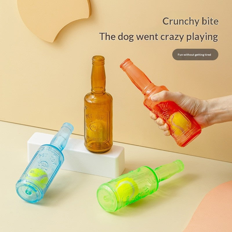 Bouteille de balle de tennis interactive pour animaux de compagnie