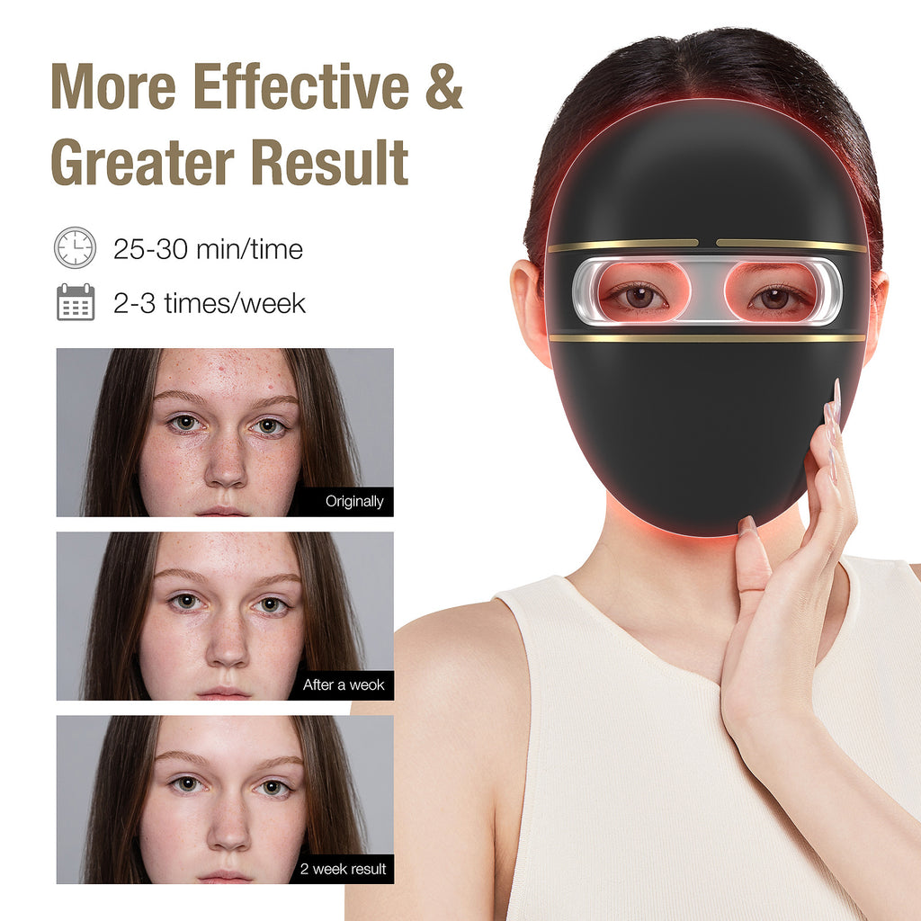 Silicone Grand masque de beauté de spectre LED avec des lumières colorées