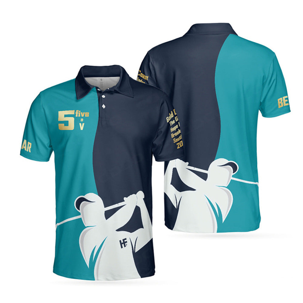 Chemise de golf pour homme T-shirt manches courtes