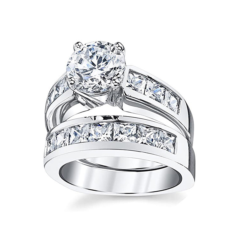 Anneaux de couple façonnables en diamant
