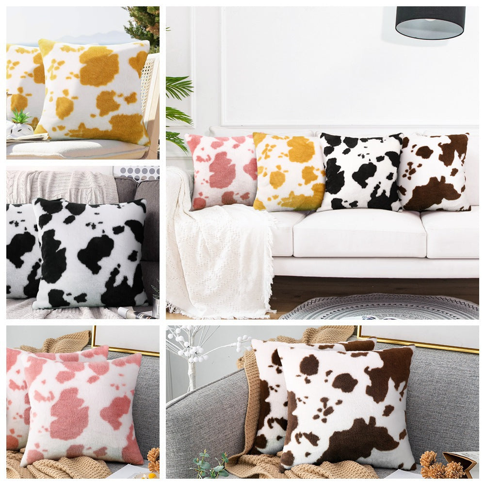 Coussin de canapé à thème animal, en peluche courte
