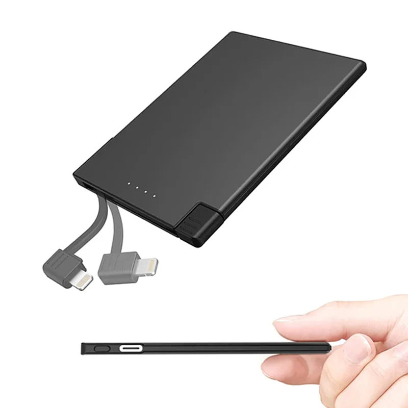 Portable compact ultra-mince avec alimentation mobile par câble