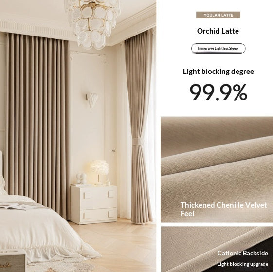 Master Blinds Rideaux Chenille French-Style Luxe-Looking Home Décor Light Luxury Modern A