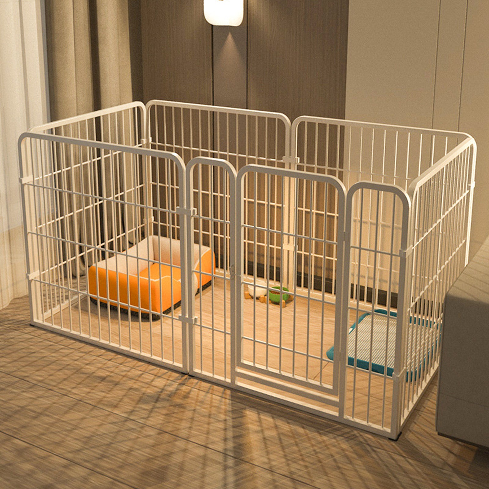 6Panel chien chien chiot Playpen métal intérieur extérieur chien Fence pour petit chien moyen