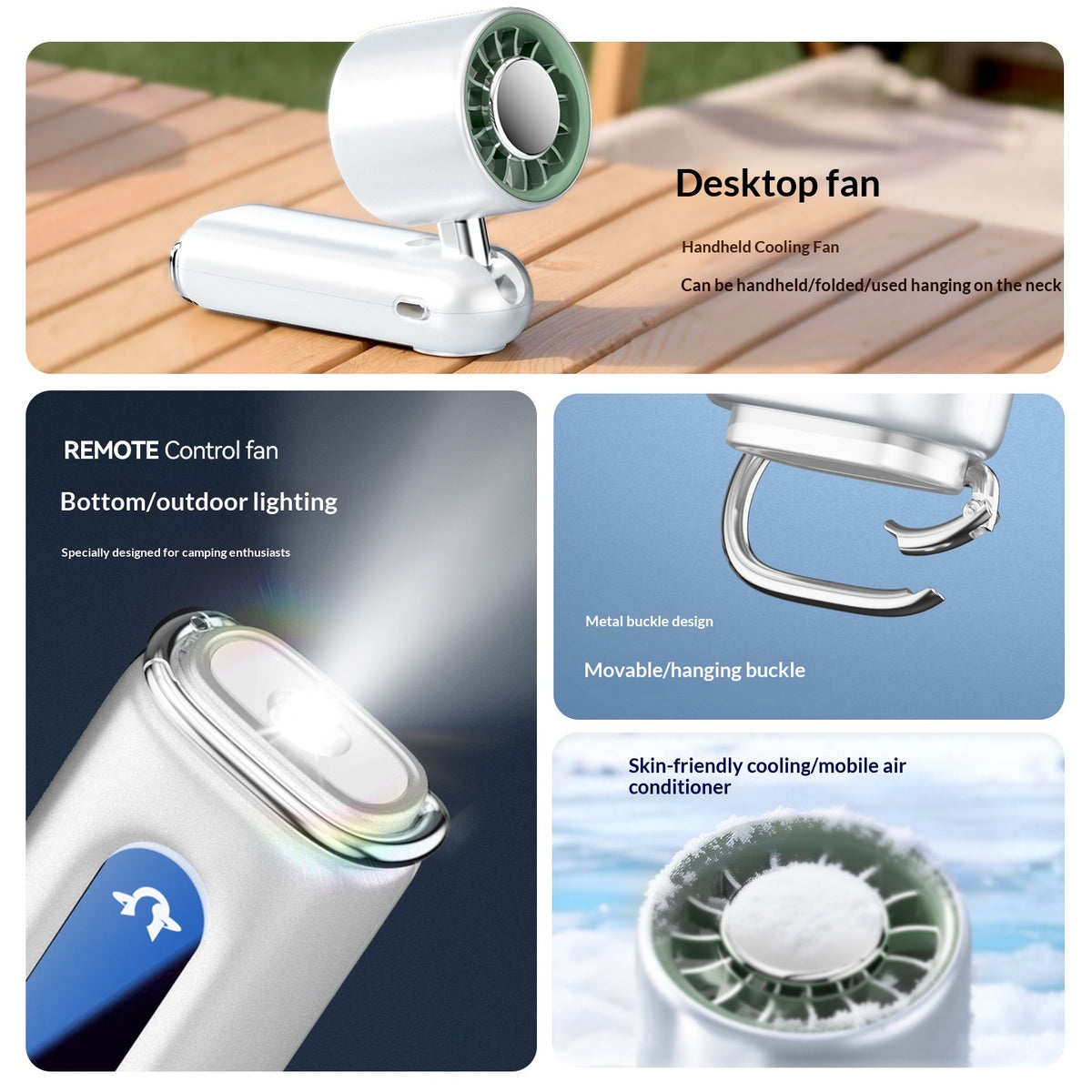 Handheld Portable Outdoor Digital Display Mini Fan