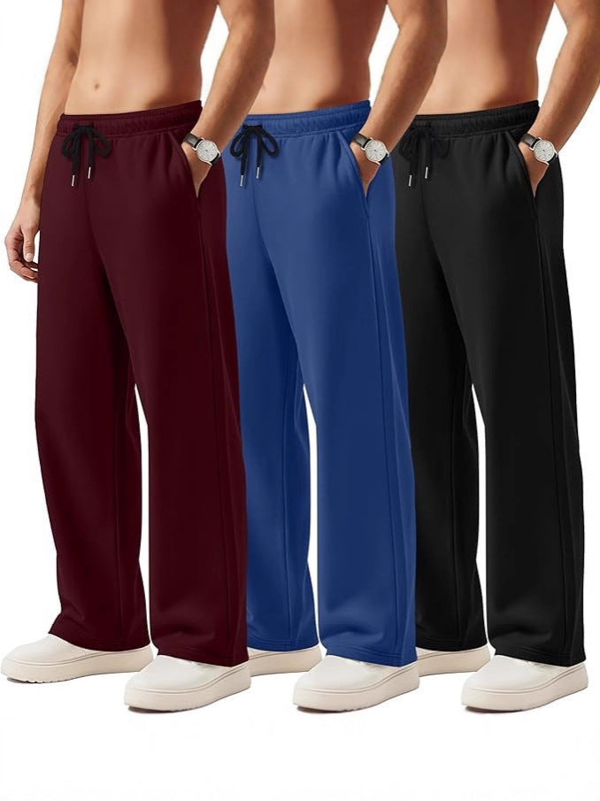 Pantalons à cordes à cordon droit pour hommes