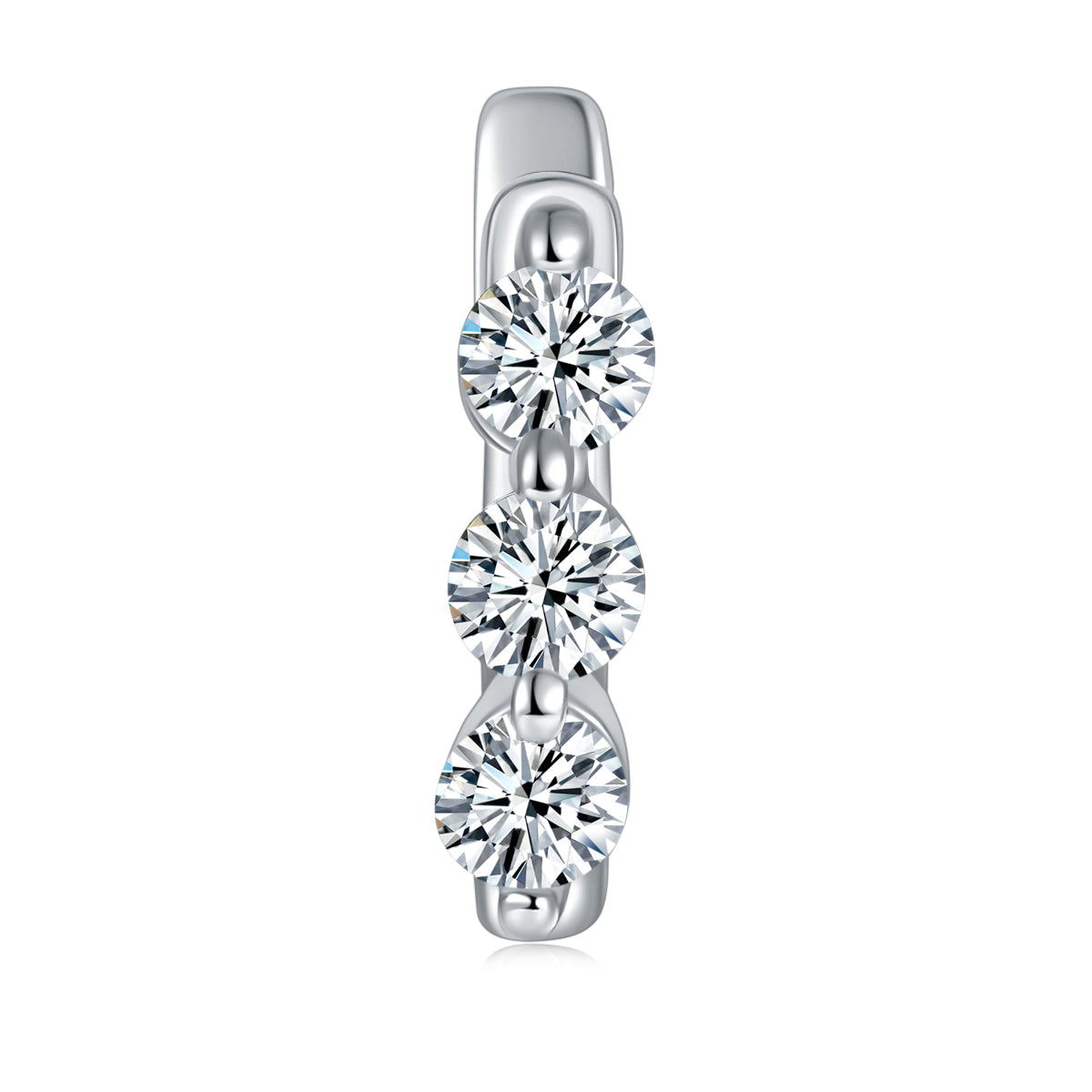 S925 Sterling Silver Moissanite Hoop Earrings for Women