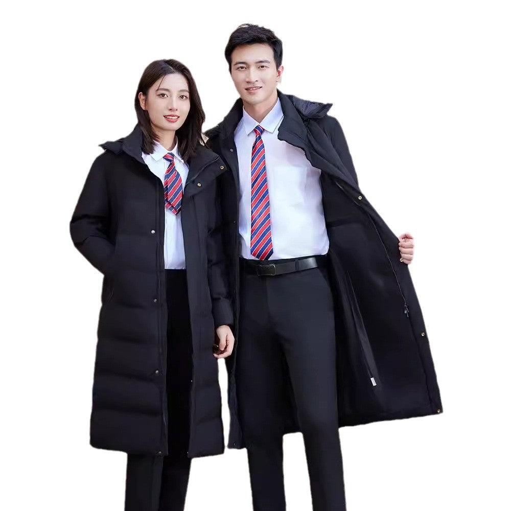 Manteau de coton d'hiver long et épais pour hommes