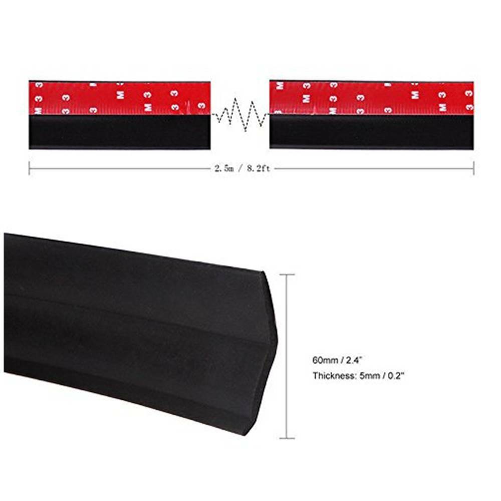 Universal voiture Lip Jupe Protecteur de caoutchouc Splitter avant pare-chocs côté 2,5M
