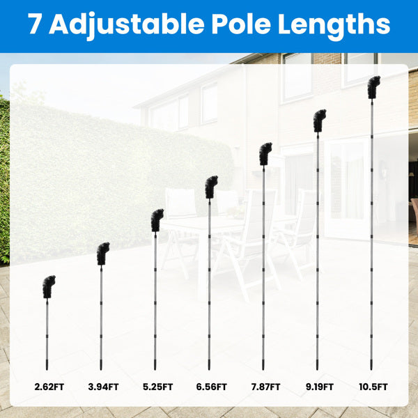 10.5FT brosse de nettoyage de gouttière avec poignée télescoping gouttière de pluie gouttière extensible