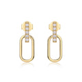 S925 Boucles d'oreilles en plaqué or sterling