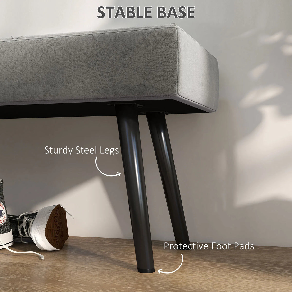 Banc de chambre rembourré de 39 pouces