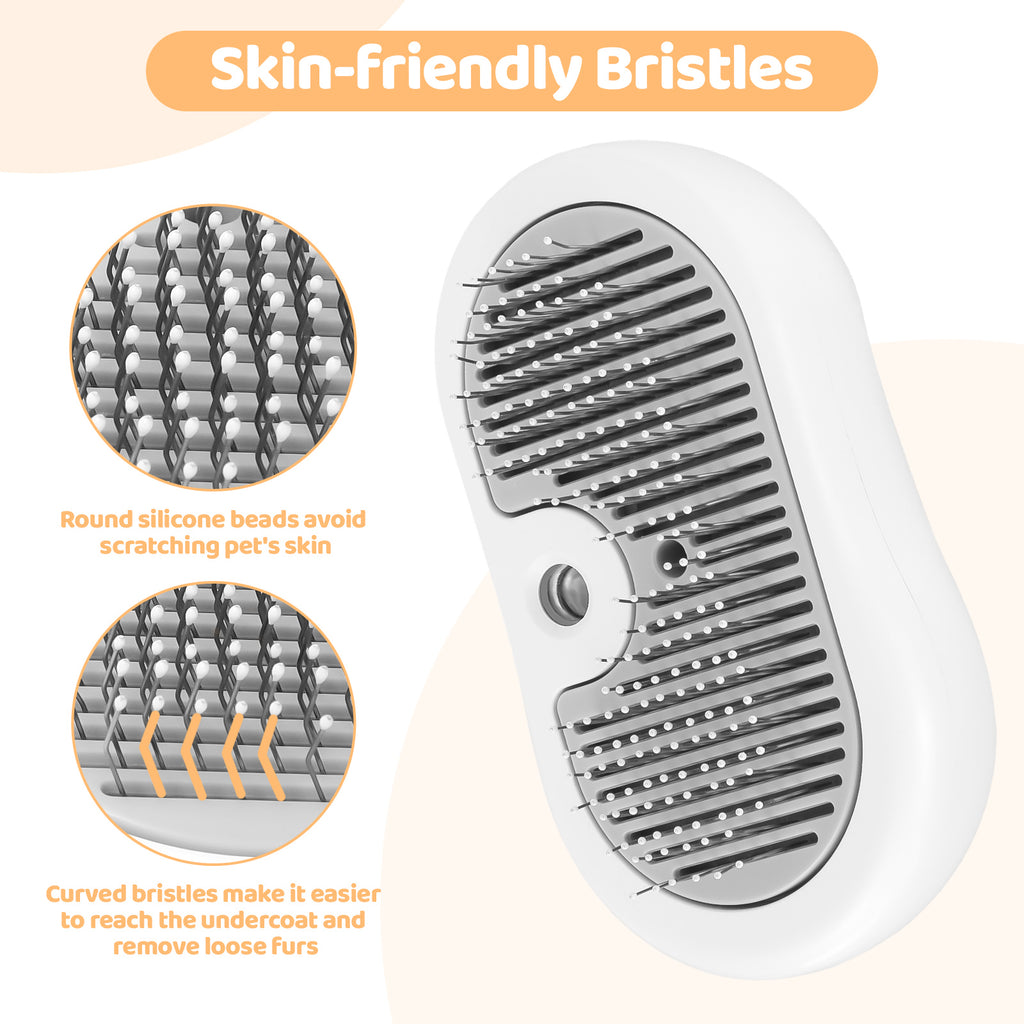 Brosse à vapeur pour chat - Brosse pour chat pour cheveux courts et longs
