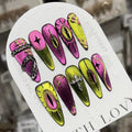 Hand-Painted Cat Eye Super Personality Detachable Fake Nails