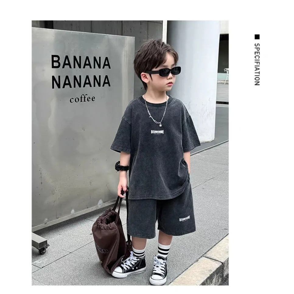 Garçons' Cool et élégant coton deux pièces sport Outfit