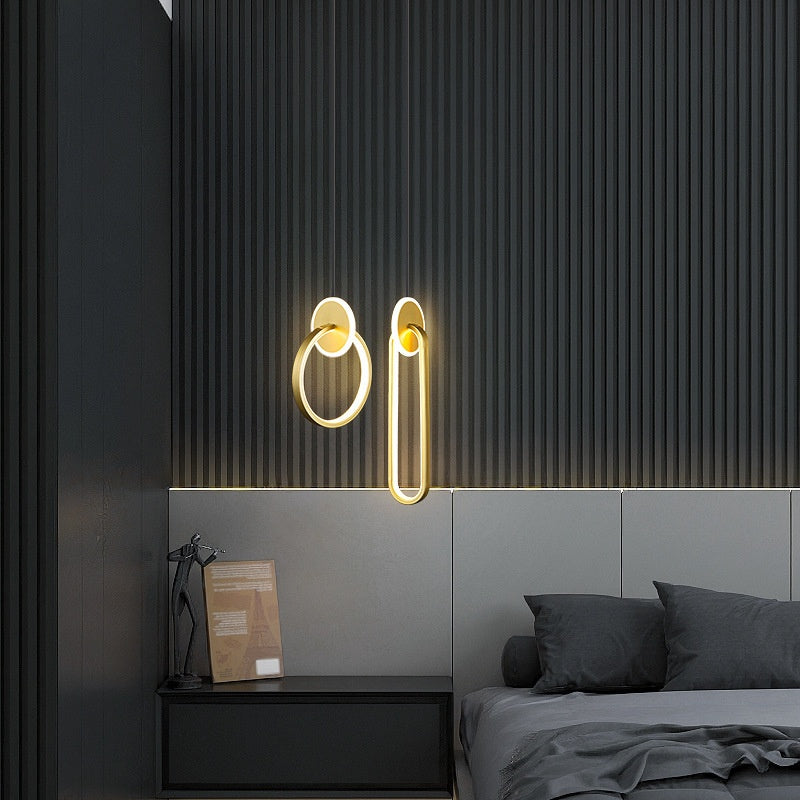 Chambre à coucher Pendentif Lampe Artistique Long Corde Suspension Lumière