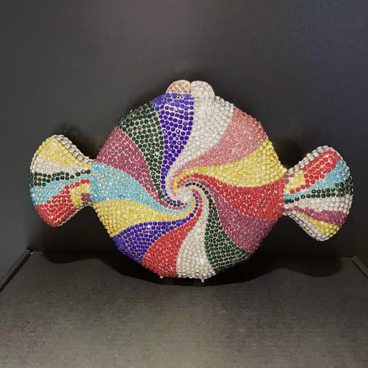 Clutch diamant en forme de boîte de diamants pour femmes