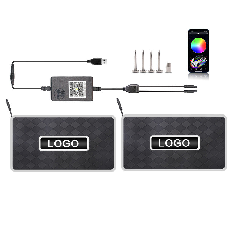 Tapis de voiture Ambiance Light Led Voiture lumière décorative Bluetooth RGB Foot Sound Control Rhyt