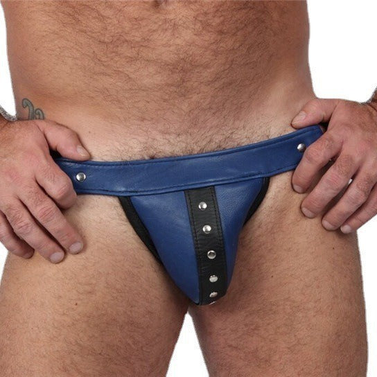 Reliure amovible sous-vêtements en cuir sexy pour hommes