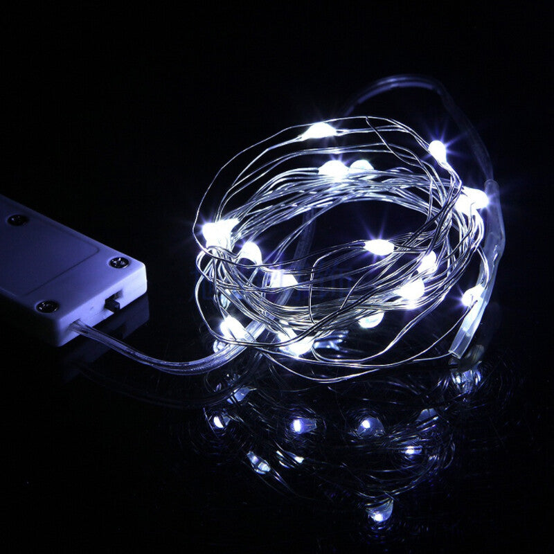 6 Pack 20 LEDs Batterie actionné Mini LED fil de cuivre chaîne Fée lumières Part 2m---1PCS Wa
