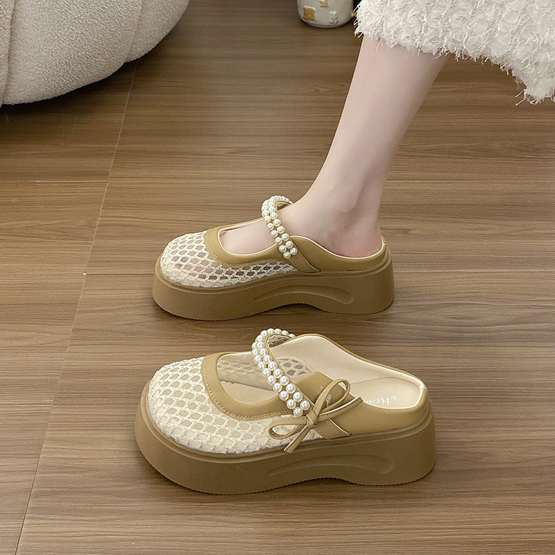 Plateforme Polyvalente Respirant Non-dérapant Casual Slip-on Mules élégants