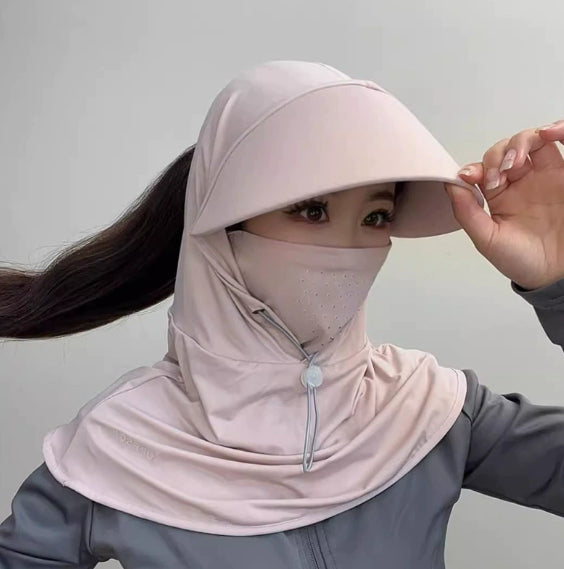 Masque de protection solaire pleine face Blocking UV Respirant Visage unique pour vélo