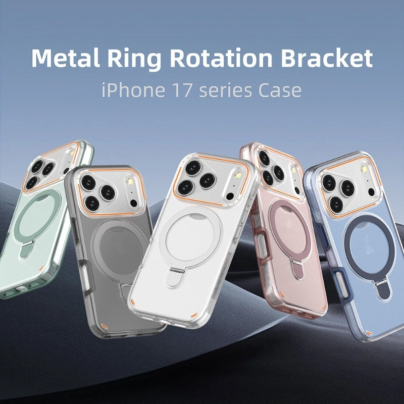 360 rotation support magnétique Matte téléphone Case pour I-Phone 17 Pro 17 Max Plus Shockpr