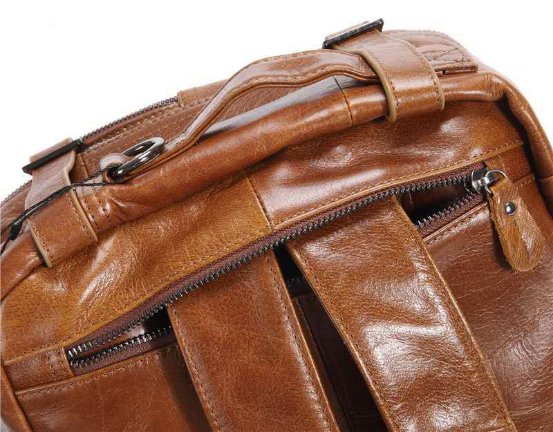 Sac en cuir importé de première couche multifonctionnel homme