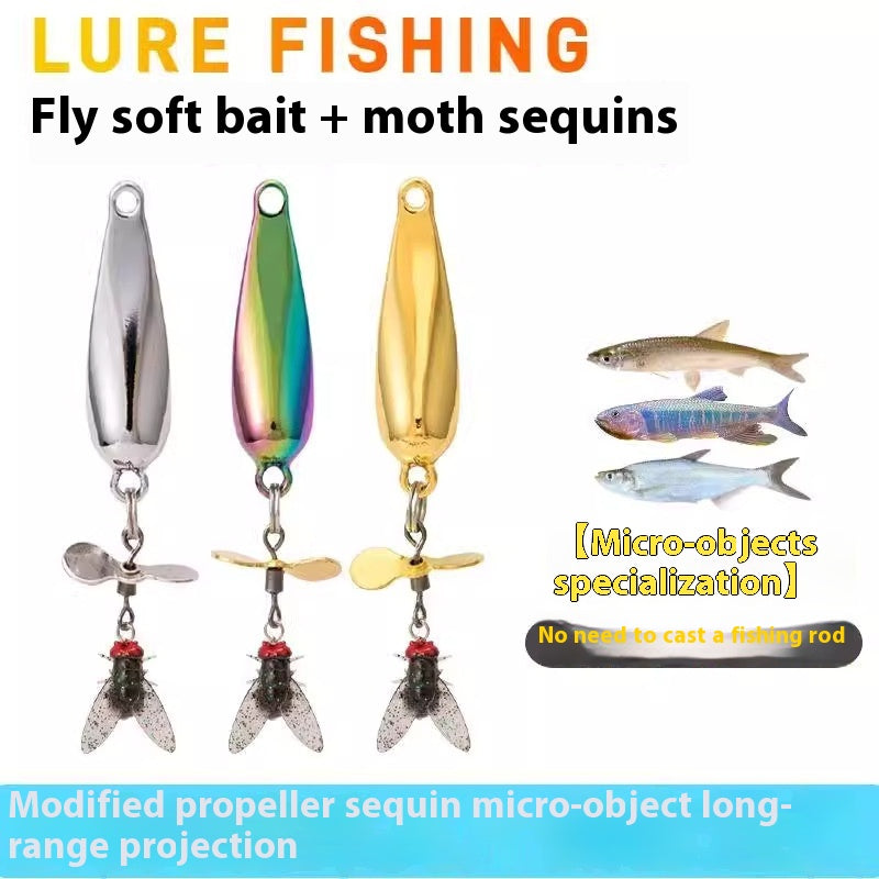 Fly Lure Crochet rotative hélice Micro costume
