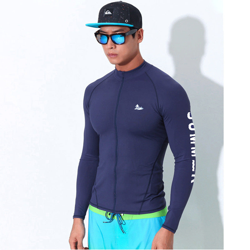 Maillot de bain pour hommes de plongée Protection solaire à manches longues Séchage rapide